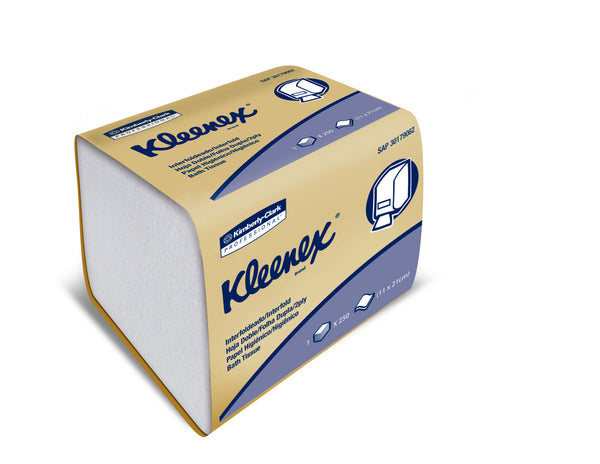 Papel Higienico Interfoliado Kleenex Doble Hoja - (36 Unidades  x 250 Hojas)