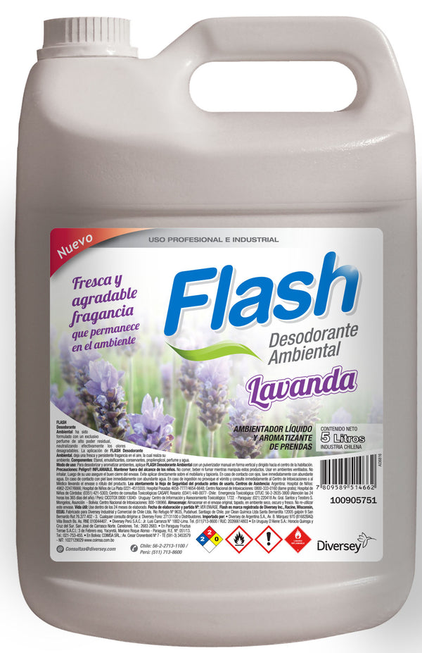 Flash Desodorante Ambiental Lavanda - (5L)