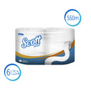 Scott Jumbo Toilet Paper Single Sheet - (6 Units x 550 Meters)