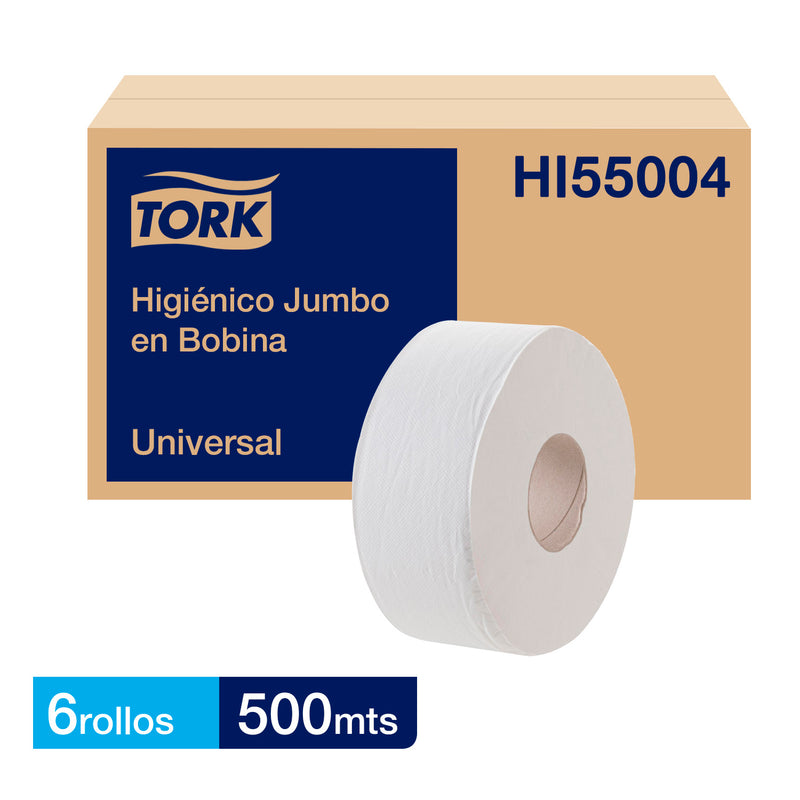 Papel Higiénico Jumbo Tork Universal - 6 Rollos x 500 metros