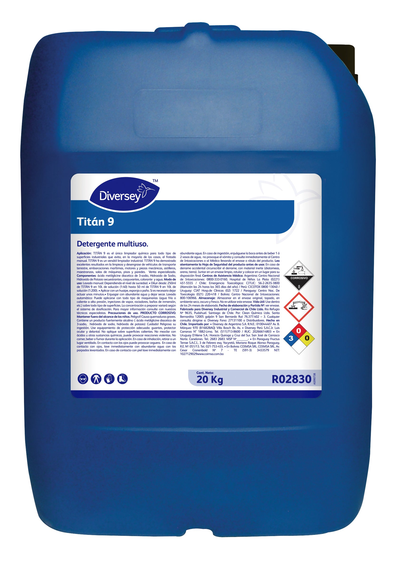 Detergente Multiuso Titan Prof 9 Lavado Qu mico De Superficies 20 Kg detergente-multiuso-titan-prof-9-lavado-qu-mico-de-superficies-20-kg