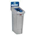 Tapa Reciclaje Mixto Azul SLIM JIM® Rubbermaid Commercial RB-2007891 (1 unidad)