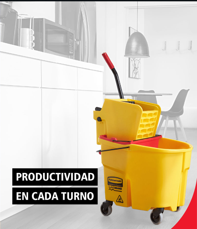 Balde Escurridor WaveBrake® 33L con Prensa Lateral - Rubbermaid