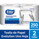 Toallas de Papel Elite EVOLUTION+ PLUS 40254 - 2 rollos de 250 metros