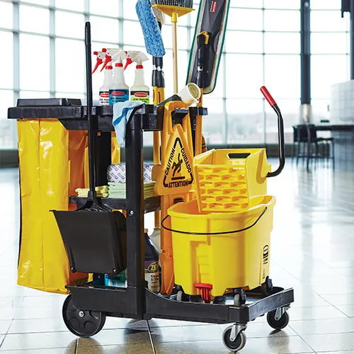 BOLSA DE VINILO 90 L AMARILLO PARA CARRO DE LIMPIEZA