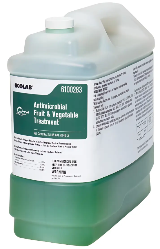 Ecolab® Tratamiento Antimicrobiano para Frutas y Verduras (AF&VT) - (2.5 Galones)