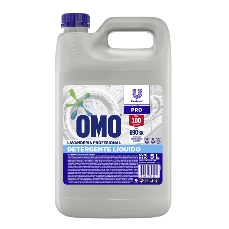 OMO LAVANDERIA PROFESIONAL (5L) Detergente liquido