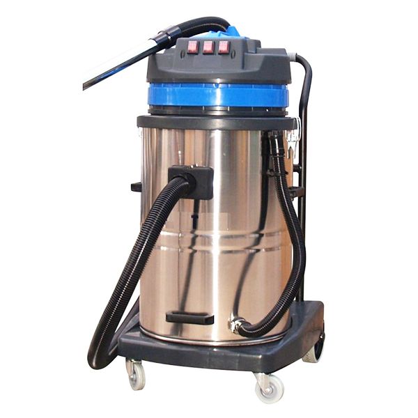 Aspiradora Industrial 80 L – 3 Motores de 1 kW, Succión Potente, con Carro y Kit de Accesorios