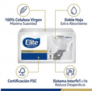 Toallas de Papel Interfoliadas Elite Professional Excellence 40844, Doble Capa, Extra Blancas (Bulto Institucional 18x200)