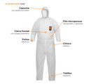 Buzo Desechable KleenGuard A40+ Tipo 5/6 con Capucha | Ansell (Unidad)