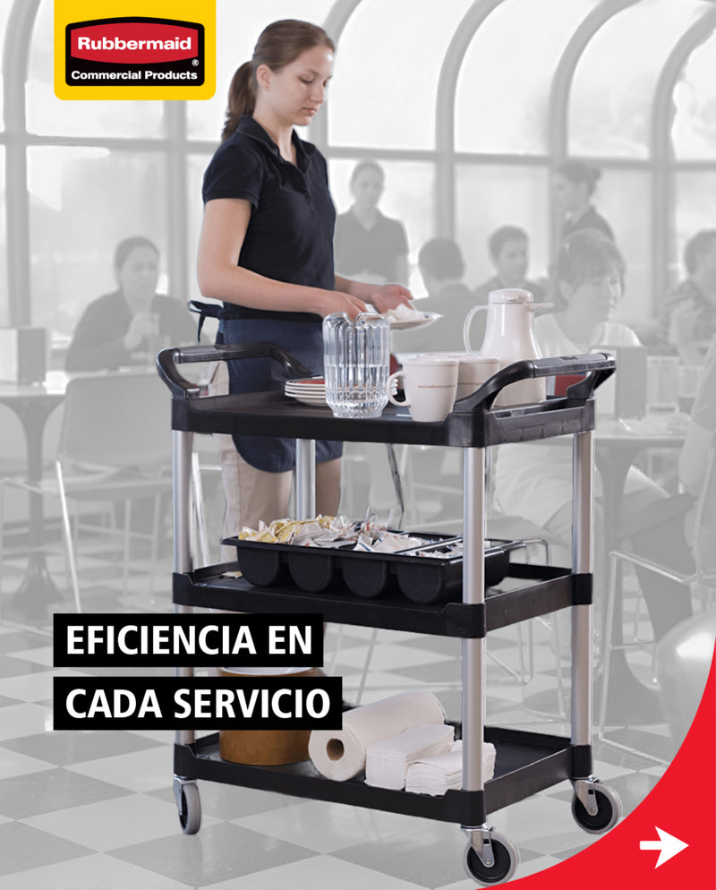 Carro Utilitario de Servicio XTRA Abierto Negro Cap. 300 lbs Rubbermaid
