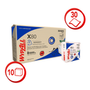 Paños Wypall X80 Plus Rojo - (10 Pack de 30 paños)