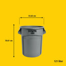 Contenedor BRUTE® 121 L Amarillo Rubbermaid Commercial FG263200YEL