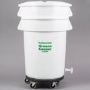 Contenedor BRUTE® GreensKeeper® 121 Litros con Tapa y Plataforma Rodante Rubbermaid Commercial FG263600WHT