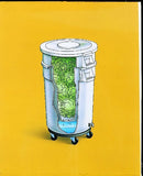 Contenedor BRUTE® GreensKeeper® 121 Litros con Tapa y Plataforma Rodante Rubbermaid Commercial FG263600WHT