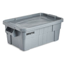 Caja BRUTE® Tote con Tapa Rubbermaid Commercial FG9S3000GRAY - 53 L Gris