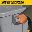 Caja BRUTE® Tote con Tapa Rubbermaid Commercial FG9S3000GRAY - 53 L Gris