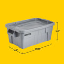 Caja BRUTE® Tote con Tapa Rubbermaid Commercial FG9S3000GRAY - 53 L Gris
