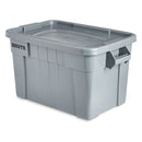 Caja BRUTE® Tote con Tapa Rubbermaid Commercial FG9S3100GRAY - 76 L Gris