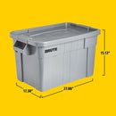 Caja BRUTE® Tote con Tapa Rubbermaid Commercial FG9S3100GRAY - 76 L Gris
