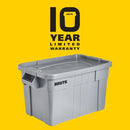Caja BRUTE® Tote con Tapa Rubbermaid Commercial FG9S3100GRAY - 76 L Gris
