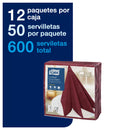 Premium Linstyle Bordeaux Tork Napkin - (12 Packs x 50 Sheets)