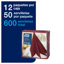 Premium Linstyle Bordeaux Tork Napkin - (12 Packs x 50 Sheets)