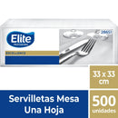 Elite Professional 28651 – Servilletas de Mesa Extra Blancas (9×500 unidades de 33x33 cm)