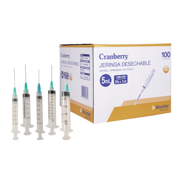 Jeringa Desechable Luer Lock – Precisión y Seguridad para Uso Médico Profesional - C/A 21X1 1/2 X 100