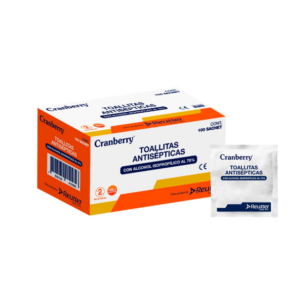 Toallitas Antisépticas con Alcohol al 70% – Higiene Rápida y Efectiva para Manos y Superficies - 100un