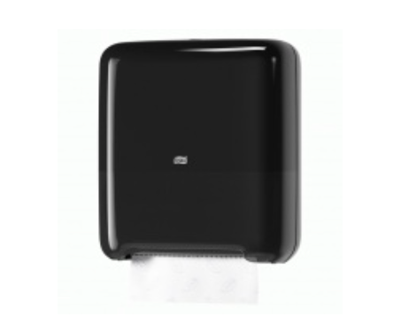 Dispensador Tork Matic Negro para Toalla en Rollo de Autocorte – Sistema H1, 37,2×33,7×20,3 cm, Smart Lock, Eficiencia Higiénica