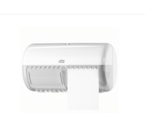 Dispensador Tork Blanco para Papel Higiénico de Bajo Metraje – Sistema T4, 28,6×15,8×15,3 cm, Smart Lock, Doble Rollo