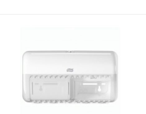 Dispensador Tork Blanco para Papel Higiénico de Bajo Metraje – Sistema T4, 28,6×15,8×15,3 cm, Smart Lock, Doble Rollo