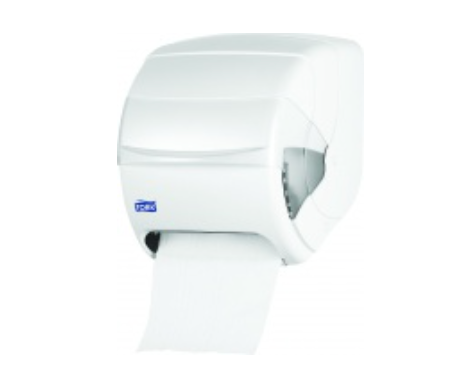 Dispensador Tork Classic Blanco con Palanca Central para Toalla en Rollo – Sistema H23, 34,2×29,2×28,5 cm, Manos Libres