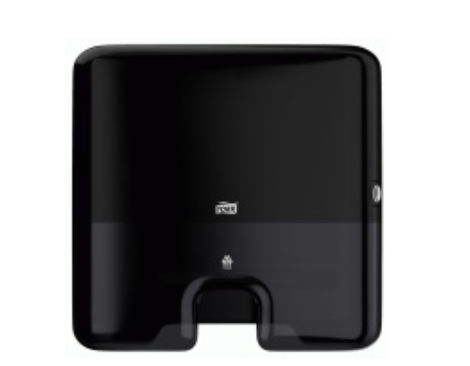 Dispensador Tork Xpress Negro para Toalla Interfoliada – Sistema H2, 29,5×30,2×10,1 cm, Plástico ABS, Smart Lock