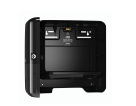 Dispensador Tork Xpress Negro para Toalla Interfoliada – Sistema H2, 29,5×30,2×10,1 cm, Plástico ABS, Smart Lock