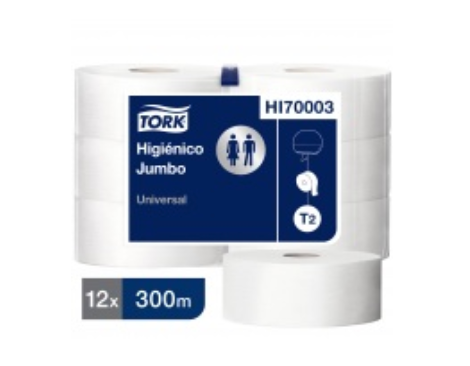 Papel Higiénico Jumbo Tork Universal - (12 Rollos x 300 metros)