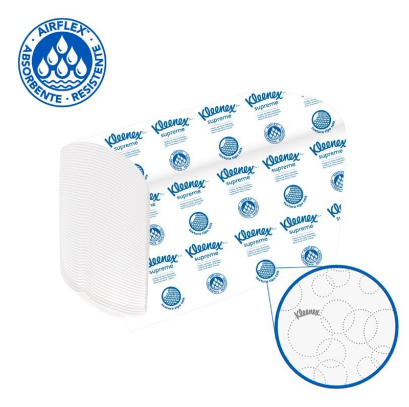 Interleaved Kleenex Supreme Double Sheet Towels - (18 Units x 150 Sheets)