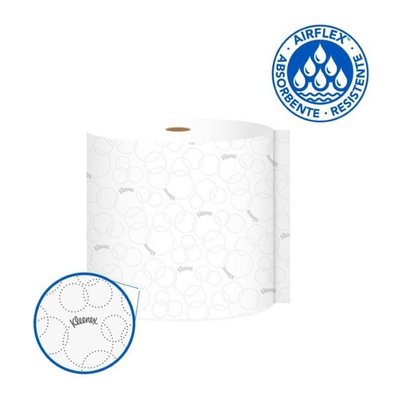 Toallas en Rollo Kleenex Airflex - (12 Rollos de 130 Metros)