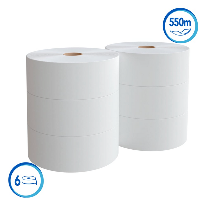 Papel Higiénico Scott Jumbo - (6 rollos de 550 metros)