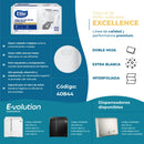 Elite Professional Toallas de Papel Interfoliadas Excellence 40844, Doble Capa, Extra Blancas (Bulto Institucional 18x200)