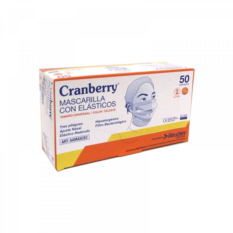 3-fold Light Blue Mask With Elastic - (50 Units)