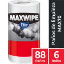 Paños de Limpieza Reutilizables Elite Maxwipe 70 (cod.40959) - 6 Rollos de 88 paños
