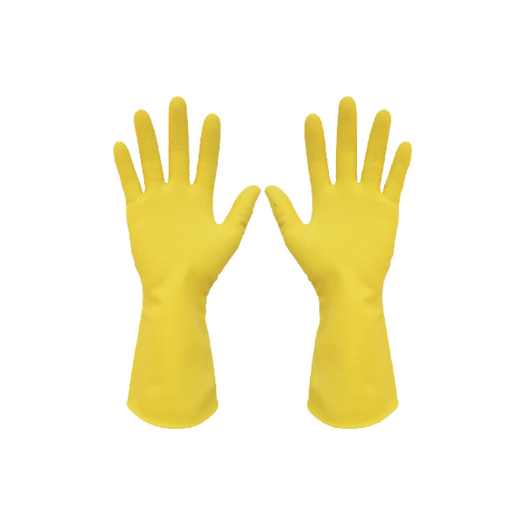 Guantes Domésticos Amarillos de Látex Reutter – Reutilizables, 12 pares