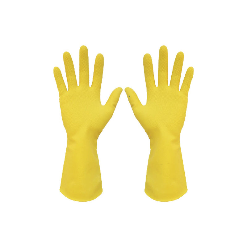 Guantes Domésticos Amarillos de Látex Reutter – Reutilizables, 12 pares
