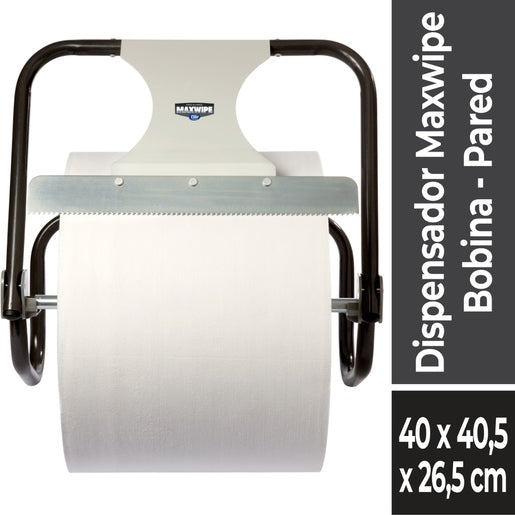 Dispensador Paños De Pared Negro Metálico Maxwipe 1 Un