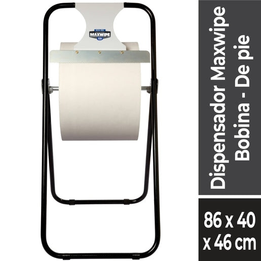 Dispensador Metálico de Pie para Bobinas Maxwipe Elite Professional (Cód. DISP82260).