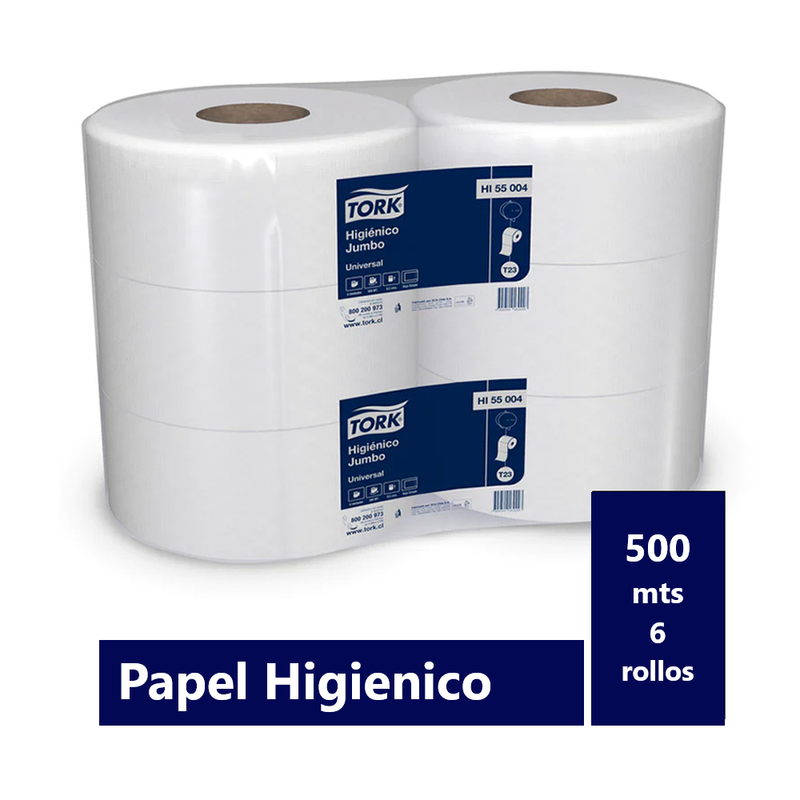 Tork Universal Jumbo Toilet Paper - 6 Rolls x 500 meters