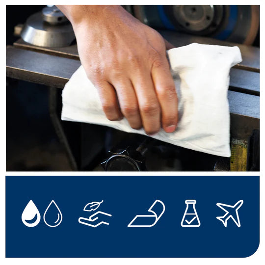 Wipe Industrial Use White Roll - (280 Cloths)