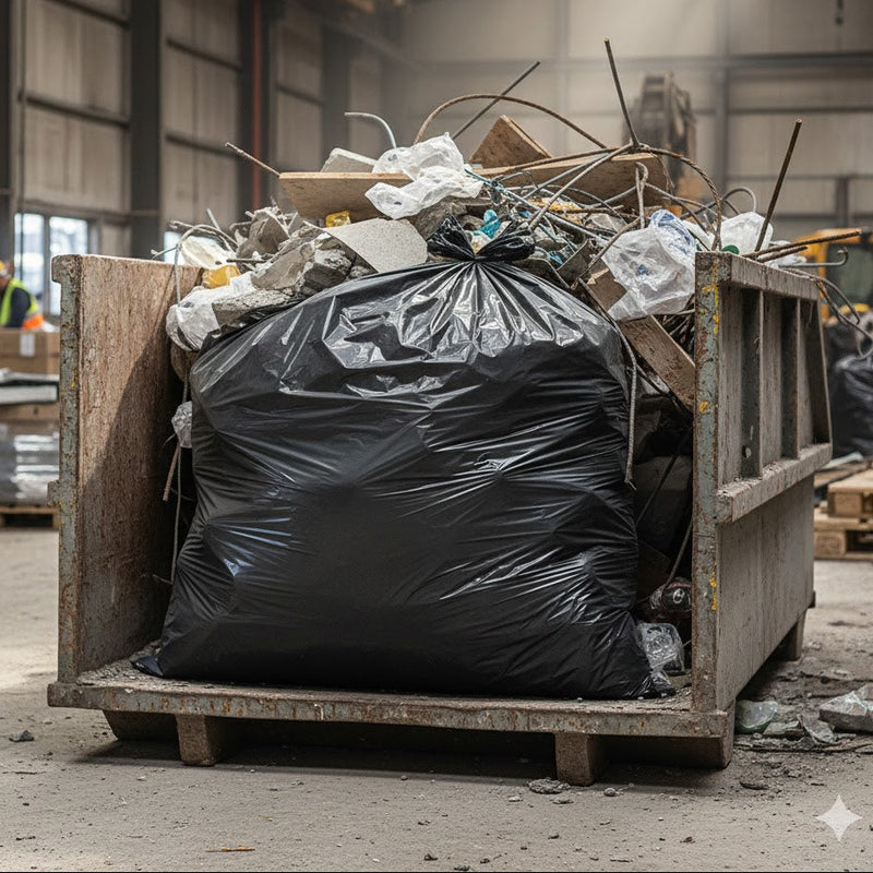 Ultra Resistant Black Trash Bag 130cm X 150cm - (50 Units) 